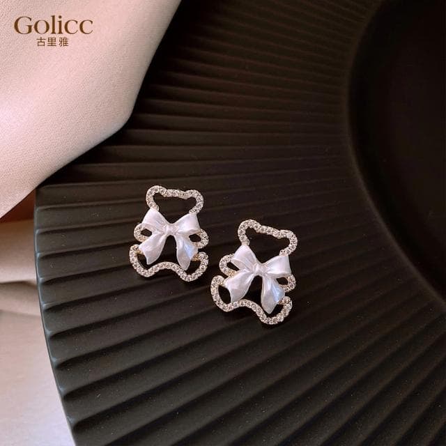 【Golicc】耳環 可愛小熊(母親節 生日 情人節 飾品 耳釘 耳飾 耳墜 禮物)