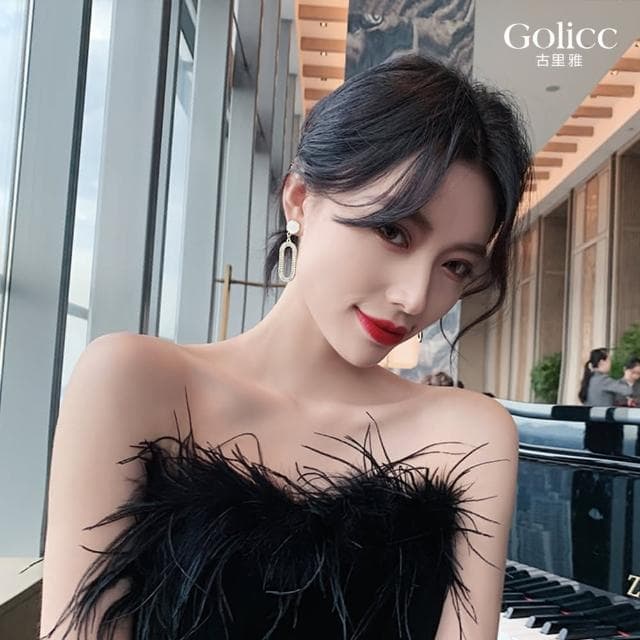 【Golicc】耳環 韓版 鑲鑽(母親節 生日 情人節 飾品 耳釘 耳飾 耳墜 禮物)