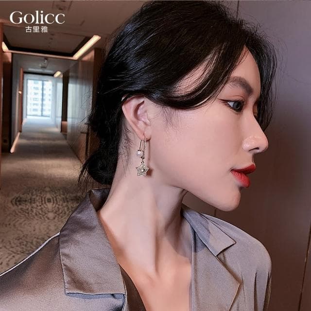 【Golicc】耳環 五角星(母親節 生日 情人節 飾品 耳釘 耳飾 耳墜 禮物)