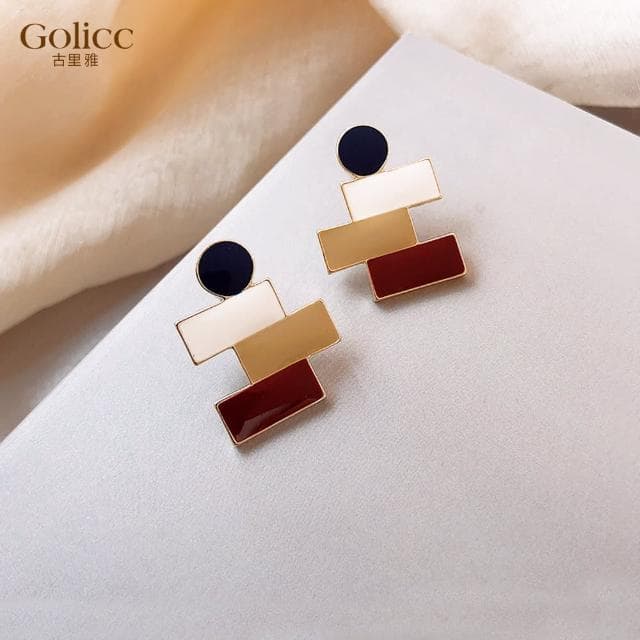【Golicc】耳環 法式 復古(618 七夕 情人節 生日 飾品 耳釘 耳飾 耳墜 禮物)
