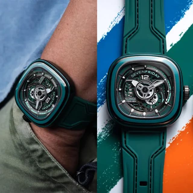 【SEVENFRIDAY】彩色碳纖維 透視自動上鍊機械錶-47X47.6mm 送禮 禮物 推薦(PS3/05)