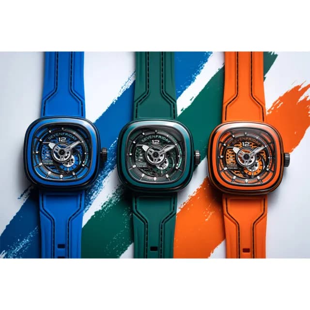 【SEVENFRIDAY】彩色碳纖維 透視自動上鍊機械錶-47X47.6mm 送禮 禮物 推薦(PS3/05)