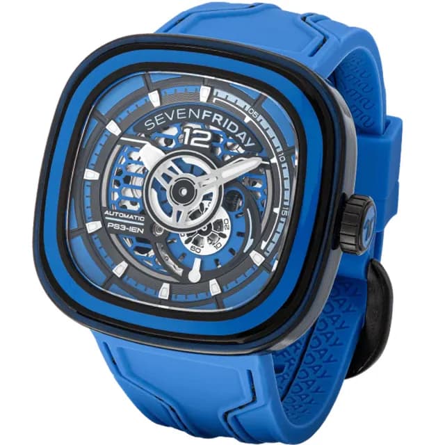 【SEVENFRIDAY】彩色碳纖維 透視自動上鍊機械錶-47X47.6mm 送禮 禮物 推薦(PS3/04)