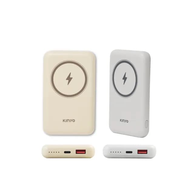 【KINYO】WH標示 10000mAh 20W快充 Magsafe無線磁吸行動電源(KPB-2304 2孔輸出)