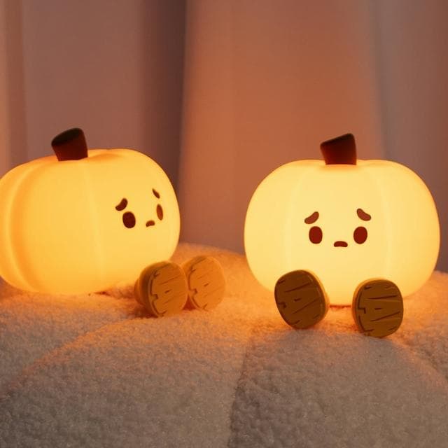 【半島良品】可定時 萬聖節南瓜燈 桌上擺飾小夜燈 手機支架(交換禮物 百元禮物 聖誕禮物 生日禮物)