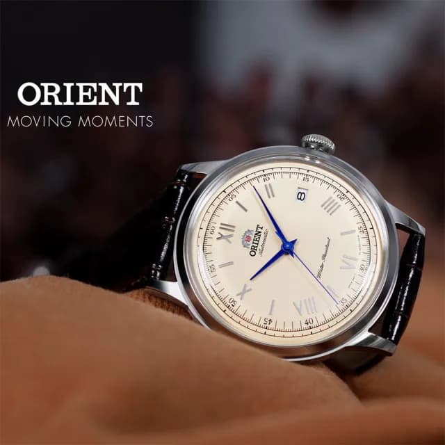 【ORIENT 東方錶】DATE Ⅱ 復古紳士日期機械錶-咖啡x銀框/40.5mm 情人節禮物(TAC00009N)