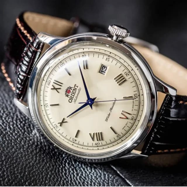 【ORIENT 東方錶】DATE Ⅱ 復古紳士日期機械錶-咖啡x銀框/40.5mm 情人節禮物(TAC00009N)