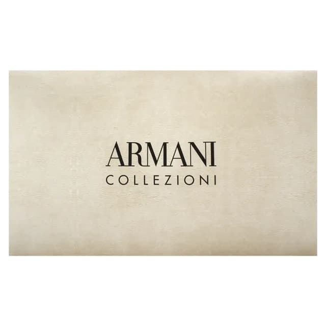 【ARMANI COLLEZIONI】幾何圖案短流蘇管狀蠶絲薄圍巾(湛藍色)