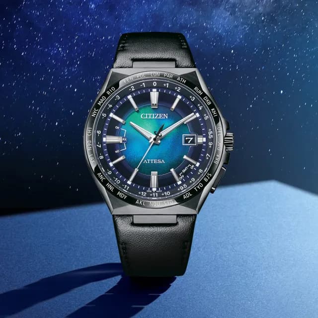 【CITIZEN 星辰】ATTESA 系列 千彩之海 鈦金屬藍色光動能電波對時 男錶  手錶 畢業 禮物 推薦(CB0215-18L)