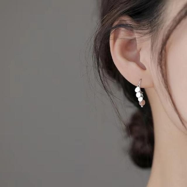 【TWINKLE】耳環 925銀 輕奢草莓晶圓片墜飾耳環#TW0288(925銀)