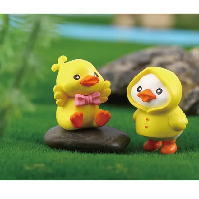 【Gardeners】小黃鴨盆栽擺飾1入(公仔玩偶微景觀擺件多肉圓藝植物飾品)