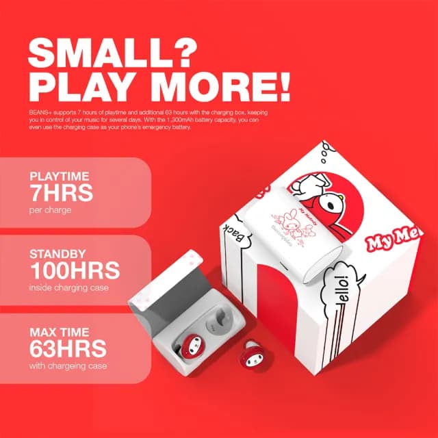 【thecoopidea】BEANS+ 真無線耳機(Sanrio/三麗鷗/美樂蒂Melody)