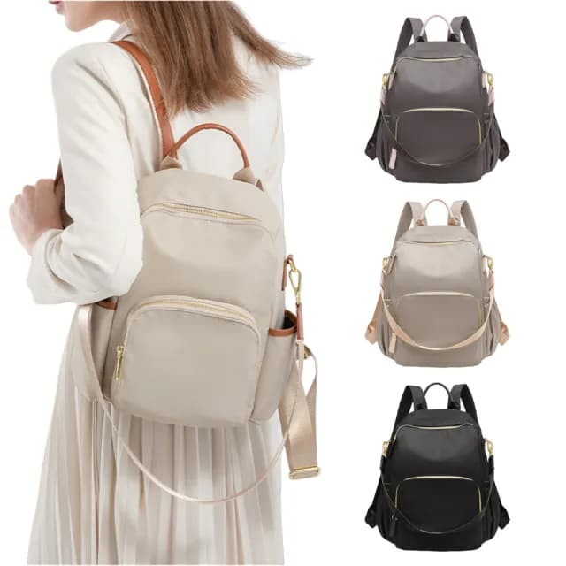 【Her】大款 韓版女防盜後背包 聖誕交換禮物 大容量 防盜背包 防潑水側背包(防水包 出國防