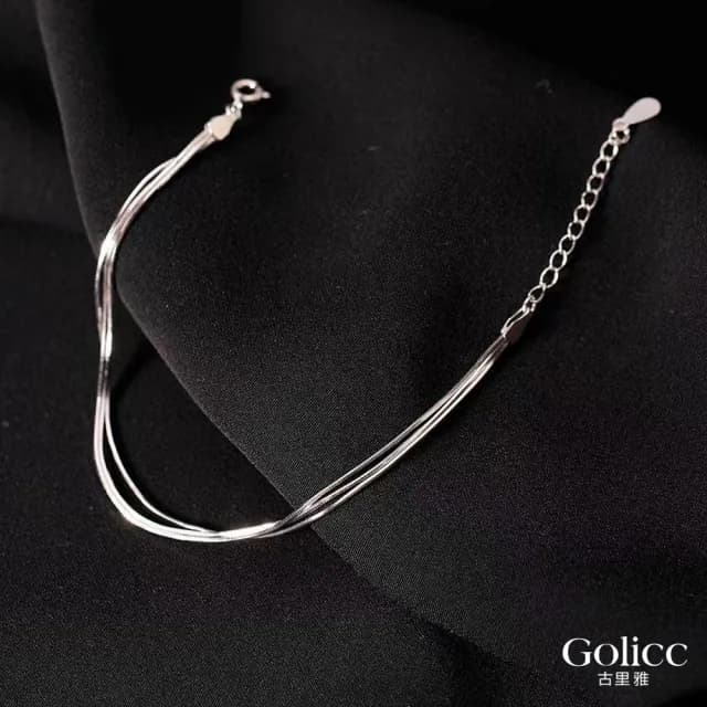 【Golicc】手鍊 日韓風 簡約 多層 蛇骨(七夕 情人節 生日 手環 手繩 首飾 飾品 禮物)