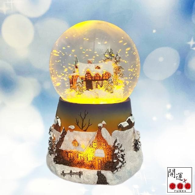 【開運方程式】聖誕雪花開運療癒水晶球音樂盒(藍芽/USB充電聖誔節交換禮物風水禮盒送禮新年開運)