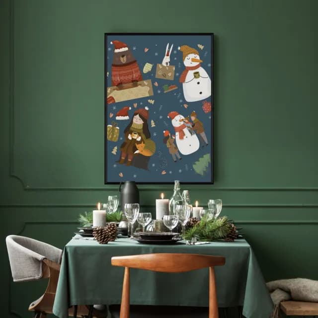 【菠蘿選畫所】聖誕回憶- 50x70cm(聖誕節禮物/臥室佈置/玄關掛畫)