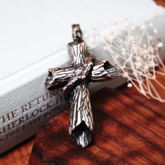 【ART64】森木十字架 大款 925純銀項鍊(男生項鍊 十字架項鍊 情人節禮物)