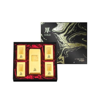 【阿皂屋】開運雲母檀香手工香皂５入禮盒｜厚禮萬金(手工皂 香氛皂 香皂 金條 禮盒 檀香皂)