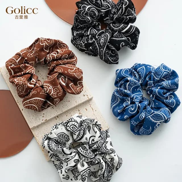 【Golicc】髮圈 歐美款 復古係 百搭 大腸髮圈(七夕 情人節 生日 髮飾 頭飾 大腸圈 髮夾 禮物)