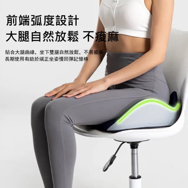 【Kyhome】慢回彈記憶棉坐墊 減壓坐墊 美臀護腰 辦公室椅墊 交換禮物