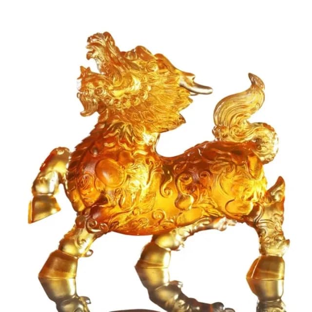 【琉璃工房】福祿集美 成對麒麟 入厝禮/開店禮物(入厝禮/招財風水/開業/喬遷/升官)