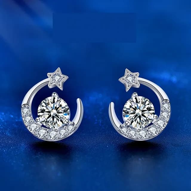 【巴黎精品】現貨+預購 莫桑鑽石耳環925純銀耳環耳針銀飾(0.5克拉女飾品生日情人節禮物p1as73)