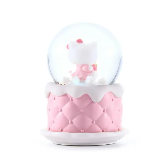 【JARLL 讚爾藝術】Hello Kitty生日派對蛋糕 水晶球音樂盒(官方授權)