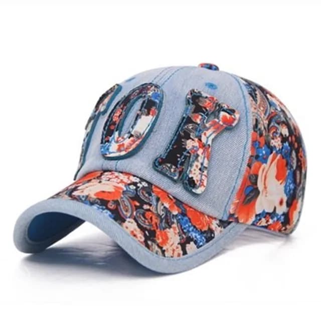 【米蘭精品】現貨+預購 牛仔帽防曬棒球帽(時尚休閒青春活力碎花情人節生日聖誕節交換禮物女帽子73da6)