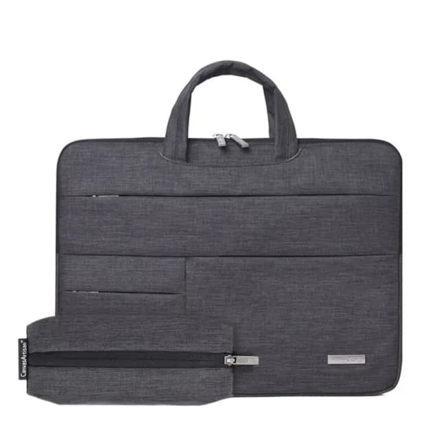 【米蘭精品】現貨+預購 筆電包帆布電腦包(多重收納防潑水薄款男女包包情人節生日父親節禮物2色73vy5)