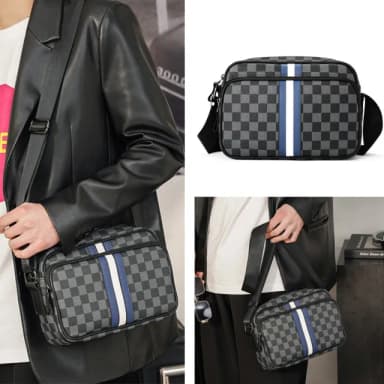 【LEEHER】男生郵差包/男生包包/肩背包/男朋友生日禮物/精品包包/郵差包男/復古郵差包/側背包男