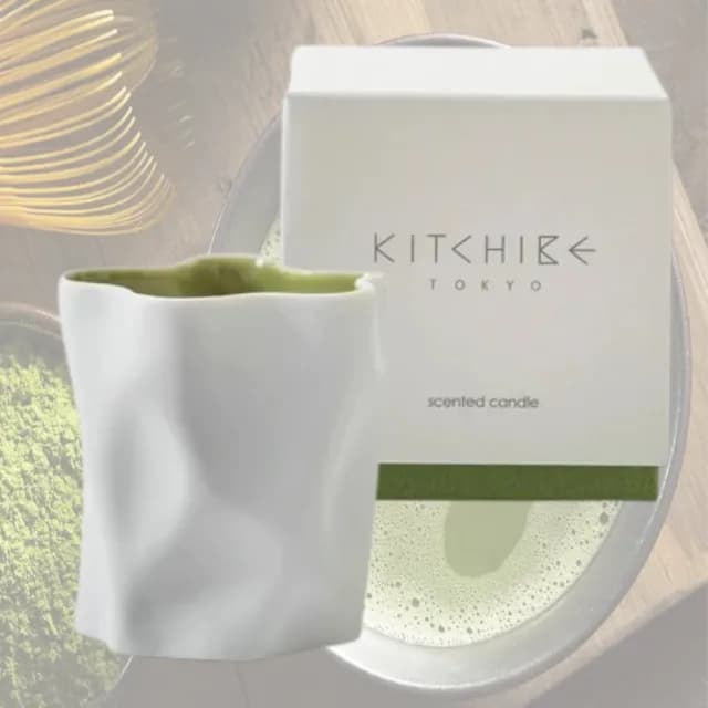 【KITCHIBE】KITCHIBE香薰蠟燭 MATCHA 抹茶 180g(日本香氣擴香/室內香氛)