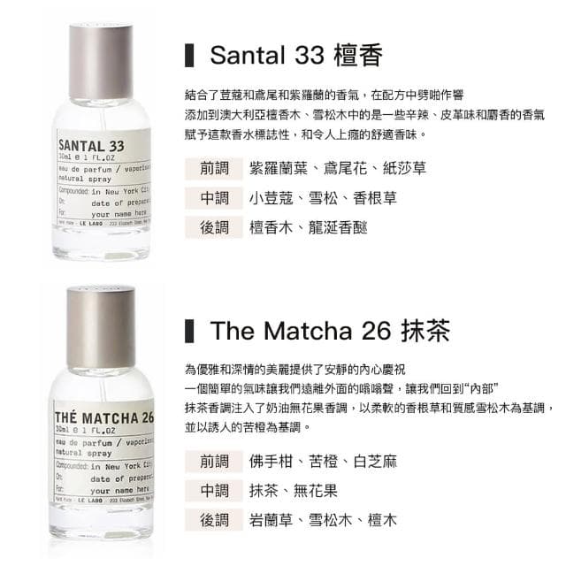 【Le Labo】淡香精 30ml 多款任選(國際航空版)