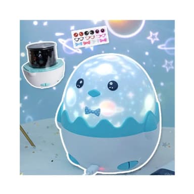 【QIDINA】升級款可愛小企鵝星光投影小夜燈-C(小夜燈 交換禮物 送禮生日禮物 星空燈氣氛燈)
