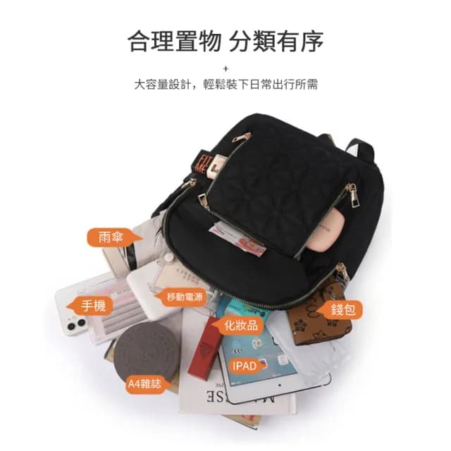 【kingkong】情人節禮物 韓版大容量女士雙肩包後背包 時尚菱格女包MK366