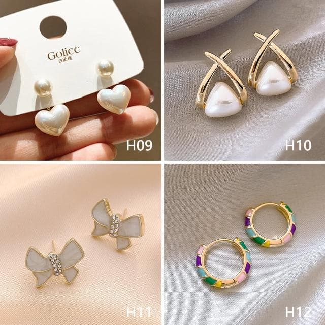 【Golicc】耳環 寵愛自己 組合(母親節 生日 情人節 飾品 耳釘 耳飾 耳墜 禮物)