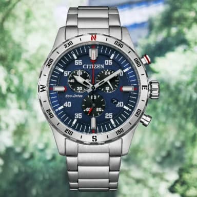 【CITIZEN 星辰】Chronograph 光動能 計時碼錶 三眼 男錶 父親節 送禮 禮物推薦(AT2520-89L)