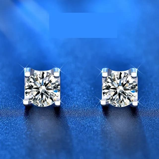 【巴黎精品】現貨+預購 莫桑鑽石耳環925純銀耳環耳針銀飾(0.5克拉女飾品生日情人節禮物p1as79)