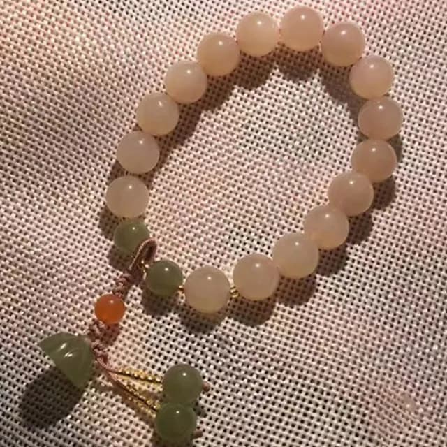 【KT DADA】包包 送女友 生日禮物 手鍊女 手串 手鍊串珠 佛珠手鍊 和田玉手串 和田玉手鍊 煙紫色手鍊