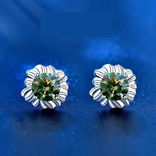 【巴黎精品】現貨+預購 莫桑鑽石耳環925純銀耳環耳針銀飾(0.5克拉女飾品生日情人節禮物3色p1as113)