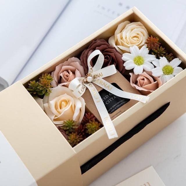 【L’ANDYA☆台灣好購】香氛蠟燭皂花禮盒(香皂花 香氛蠟燭燈 女生生日禮物 質感禮物 交換禮物 送禮)