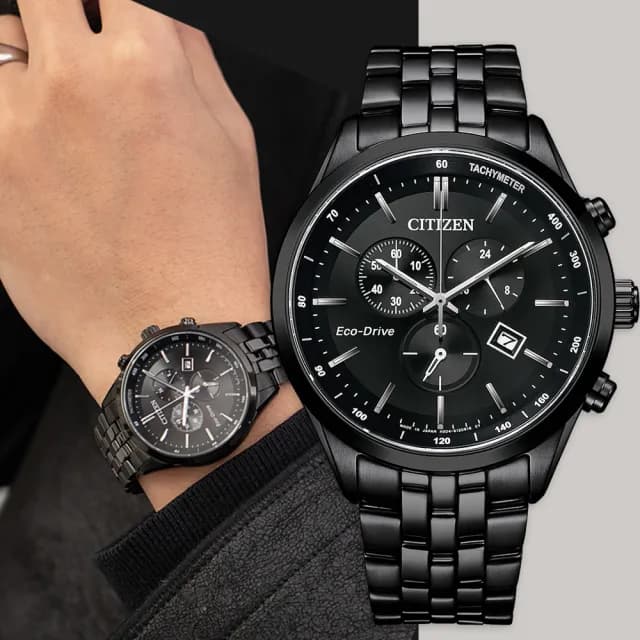 【CITIZEN 星辰】光動能三眼計時手錶 禮物 送禮 推薦(AT2145-86E)
