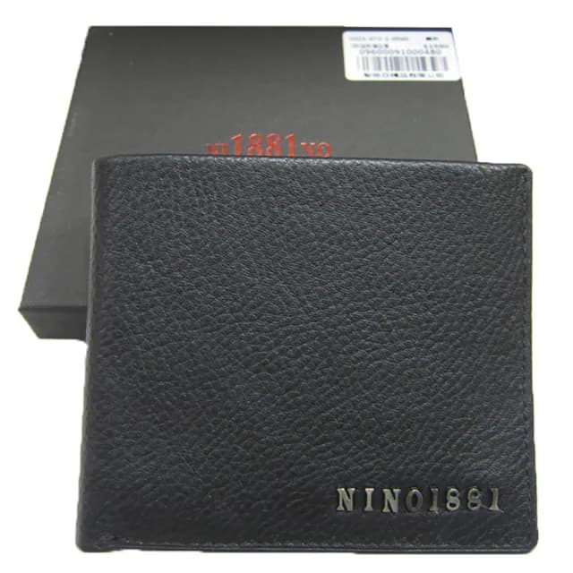 【18NINO81】父親節禮物 真皮包包  短夾專櫃男仕短夾100%進口牛皮標準尺寸簡易型設計附品牌禮盒