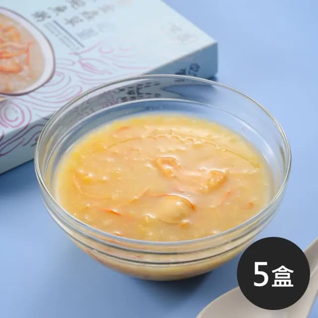 【禎祥食品】黃金蟲草人蔘鮑魚粥350g/盒x5盒(選用中華大學精心培育的名貴滋補藥材「黃金蟲草」)
