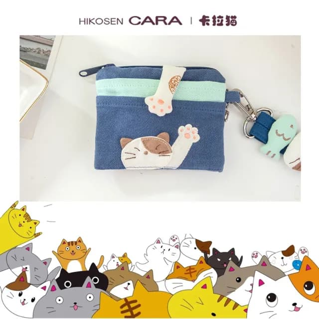 【KIRO 貓】日本卡拉貓 多層 透明視窗 識別證套/票卡夾/零錢包(500016)