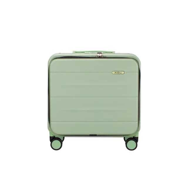【AOU 微笑旅行】18吋電腦拉桿公事包 機長箱鋁框前開式登機箱(上開式行李箱92006)
