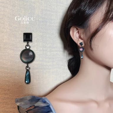 【Golicc】耳環 巴洛克 復古(618 七夕 情人節 生日 飾品 耳飾 耳墜 禮物)