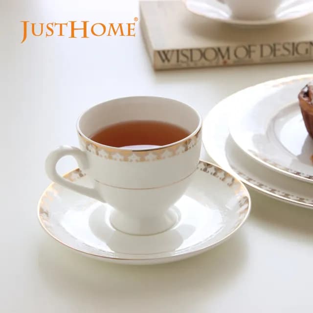 【Just Home】繁花祕境新骨瓷1壺6杯午茶組(咖啡杯+壺 午茶組)