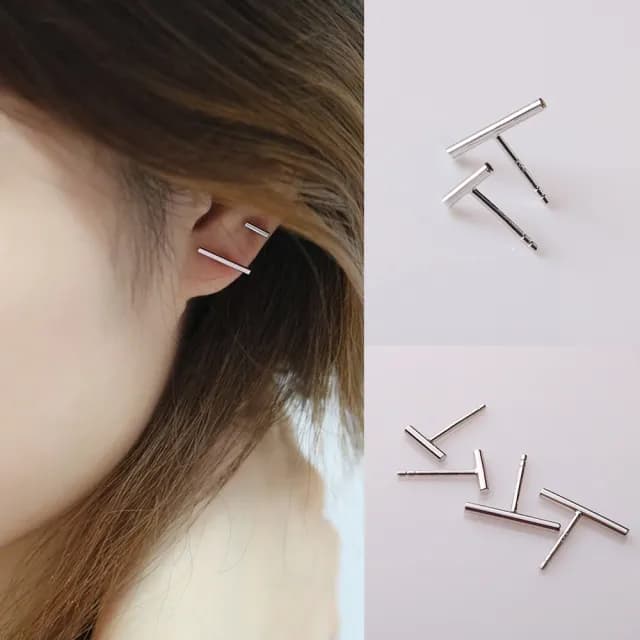 【GIUMKA】純銀耳環．耳針式．7mm/13mm(新年禮物)