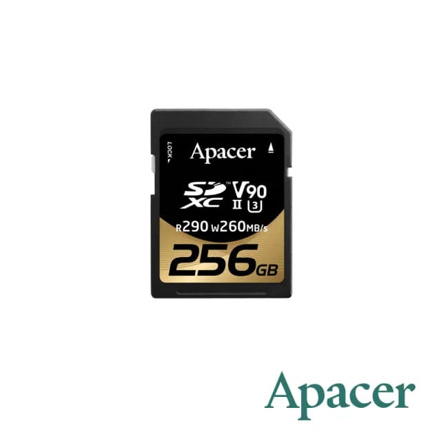 【Apacer 宇瞻】256GB SD UHS-II U3 V30 高速記憶卡 290MB/s(公司貨)
