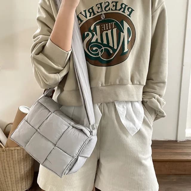 【MoonDy】情人節禮物 包包 包包 側背包 女生包包 斜背包 子母包 尼龍斜背包 白色包包 尼龍小包 寬背帶 鋪 